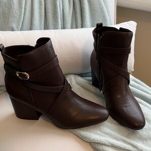 Kelly & Katie Dark Brown Ankle Booties